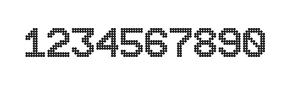 9×12数字点阵字体 ddN912AA1820