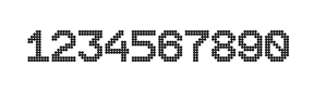 9×12数字点阵字体 ddN912AA1821