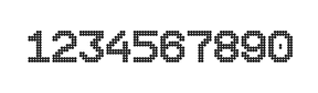 9×12数字点阵字体 ddN912AA1828