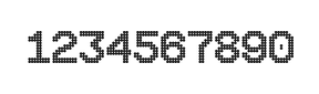 9×12数字点阵字体 ddN912AA1829