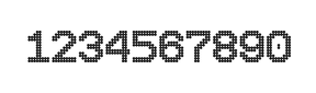 9×12数字点阵字体 ddN912AA1831