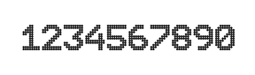 9×12数字点阵字体 ddN912AA1843