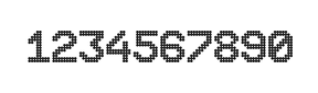 9×12数字点阵字体 ddN912AA1850