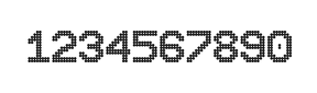 9×12数字点阵字体 ddN912AA1859