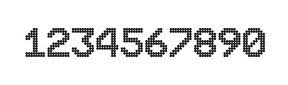 9×12数字点阵字体 ddN912AA1865