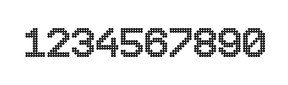 9×12数字点阵字体 ddN912AA1867