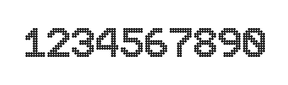 9×12数字点阵字体 ddN912AA1869