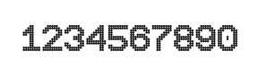 9×12数字点阵字体 ddN912AA1886