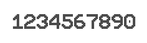 9×12数字点阵字体 ddN912AA1899