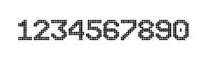 9×12数字点阵字体 ddN912AA1900