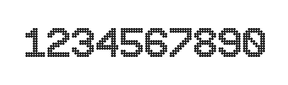 9×12数字点阵字体 ddN912AA1908