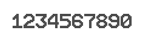 9×12数字点阵字体 ddN912AA1912