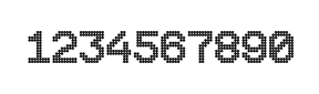 9×12数字点阵字体 ddN912AA1915