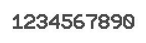 9×12数字点阵字体 ddN912AA1938