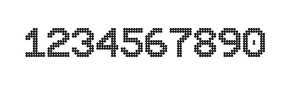 9×12数字点阵字体 ddN912AA1946