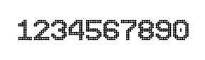 9×12数字点阵字体 ddN912AA1949
