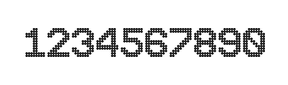 9×12数字点阵字体 ddN912AA1957