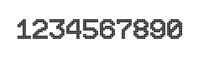9×12数字点阵字体 ddN912AA1961