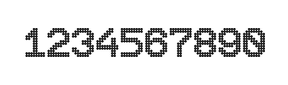 9×12数字点阵字体 ddN912AA1974