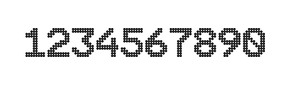 9×12数字点阵字体 ddN912AA1983