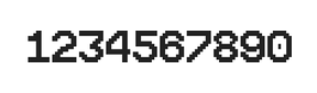 9×12数字点阵字体 ddN912AB0028