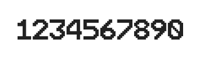 9×12数字点阵字体 ddN912AB0044