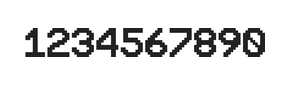 9×12数字点阵字体 ddN912AB0121
