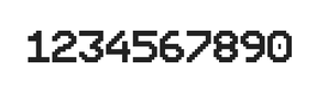 9×12数字点阵字体 ddN912AB0199