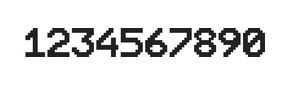 9×12数字点阵字体 ddN912AB0222