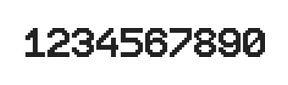 9×12数字点阵字体 ddN912AB0270