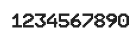 9×12数字点阵字体 ddN912AB0310