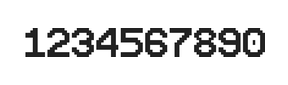 9×12数字点阵字体 ddN912AB0311