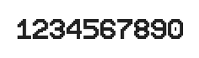 9×12数字点阵字体 ddN912AB0342