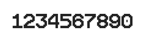 9×12数字点阵字体 ddN912AB0466