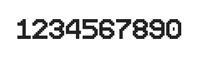 9×12数字点阵字体 ddN912AB0513
