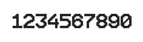 9×12数字点阵字体 ddN912AB0643