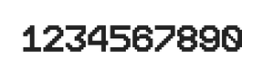 9×12数字点阵字体 ddN912AB0670