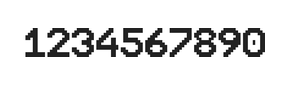 9×12数字点阵字体 ddN912AB0720