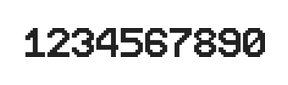 9×12数字点阵字体 ddN912AB0750