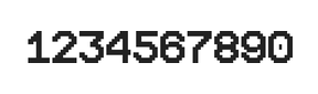 9×12数字点阵字体 ddN912AB0824