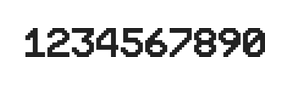 9×12数字点阵字体 ddN912AB0840