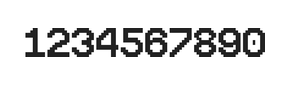 9×12数字点阵字体 ddN912AB0868