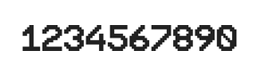 9×12数字点阵字体 ddN912AB0874