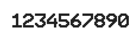 9×12数字点阵字体 ddN912AB0894