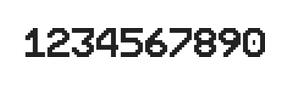 9×12数字点阵字体 ddN912AB0924