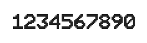 9×12数字点阵字体 ddN912AB0935
