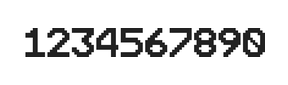9×12数字点阵字体 ddN912AB0936
