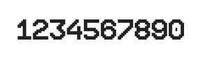 9×12数字点阵字体 ddN912AB0939