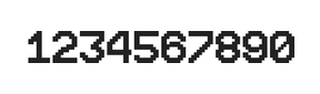9×12数字点阵字体 ddN912AB0992