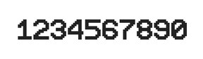 9×12数字点阵字体 ddN912AB0996